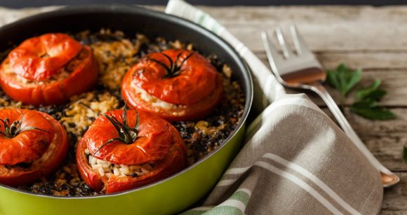 greek gemista stuffed tomatoes